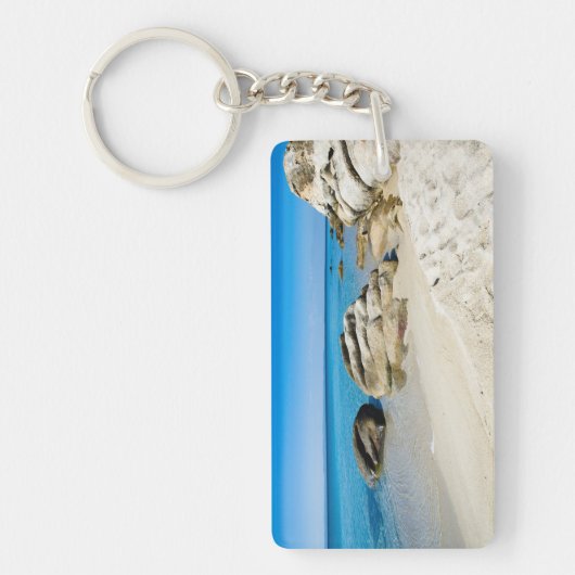 ホテルルーム鍵ビューティフルビーチギリシャwith文字ケ キーホルダー (正面)