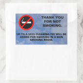 ホテルルームno喫煙サイン長方形ステッカー 長方形シール (バッグ)