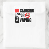 ホテルルームno喫煙標識 スクエアシール (バッグ)