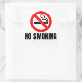 ホテルルームno喫煙標識 スクエアシール (バッグ)