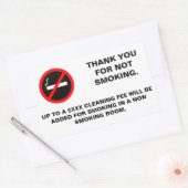 ホテルルームno喫煙標識 長方形シール (封筒)