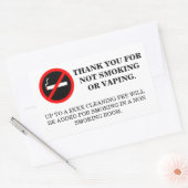 ホテルルームno喫煙no vaping sign 長方形シール (封筒)