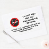 ホテルルームno喫煙no vaping sign 長方形シール (封筒)