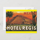 ホテルレジスメキシコ_ヴィンテージ旅行ポスターアートワーク ポストカード (正面/裏面)
