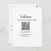 ホテルレストランヴィラスキャンQR WIFIへようこそ ポストカード (正面/裏面)