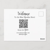 ホテルレストランヴィラスキャンQR WIFIへようこそ ポストカード (裏面)