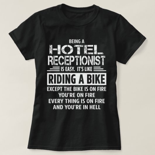 ホテルレセプショニスト Tシャツ (デザイン正面)