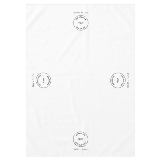 ホテルロゴ名を任意の色に変更 テーブルクロス (正面)