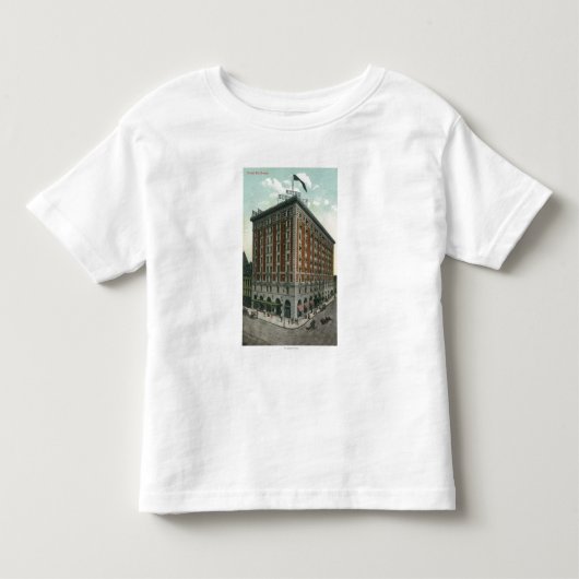 ホテルロチェスターの外観 トドラーTシャツ (正面)