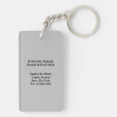 ホテルロッジリゾートカスタム鍵 キーホルダー (裏面)