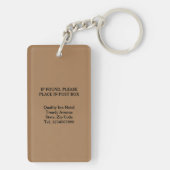 ホテルロッジリゾートカスタム鍵 キーホルダー (裏面)