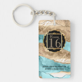 ホテルロッジリゾートルーム鍵アゲートジオードマーブル キーホルダー