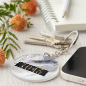 ホテルロッジリゾートDIY大理石石大理石シック キーホルダー (正面右)