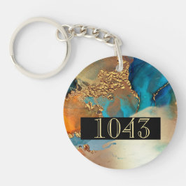 ホテルロッジリゾートDIY金ゴールドオレンジブルー キーホルダー