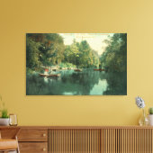 ホテルローワルデンナンゲストズボート湖 キャンバスプリント (インサイチュ (リビング))