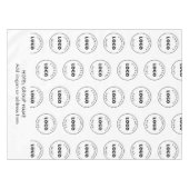 ホテル名とビジネスロゴを任意のエレガント色で追加 テーブルクロス (正面(横))