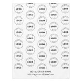 ホテル名とビジネスロゴを任意のエレガント色で追加 テーブルクロス (正面)