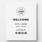 ホテル名＆ロゴ シンプル レセプション ウェルカム フォトプラーク (正面)