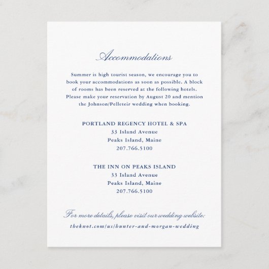 ホテル宿泊施設Insert Card - Casco Bay - 2 エンクロージャーカード (正面)