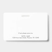 ホテル従業員フォトオーバーレイID名ロゴホワイト バッジ (裏面)