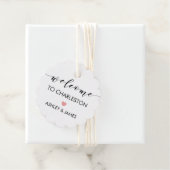 ホテル結婚ゲスト用ウェルカムギフトラベルピンク フェイバータグ (インサイチュ)