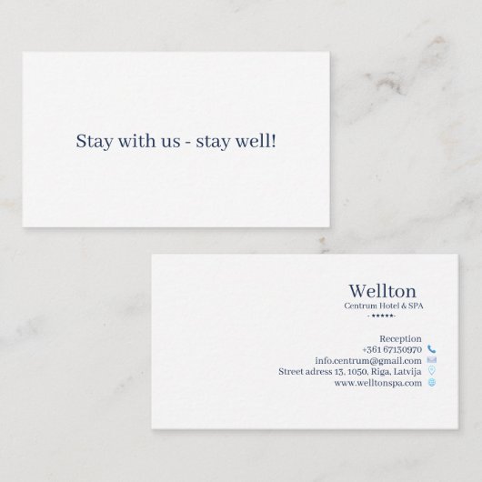 ホテル&スパ名刺 名刺 (正面/裏面)