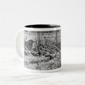 ホテルDieuの建物、パリ、c.1866 ツートーンマグカップ (正面左)