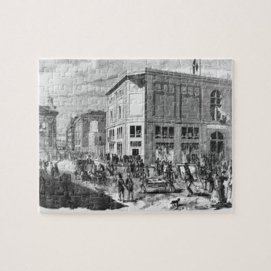 ホテルDrouot、パリ、c.1852 (engraviの正面 ジグソーパズル (横)