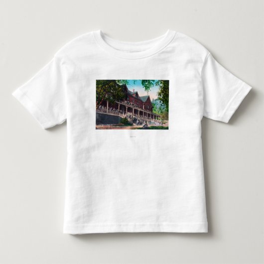 ホテルElの入口の外観 トドラーTシャツ (正面)