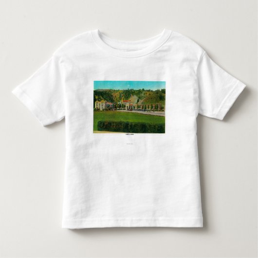 ホテルLebecおよびGroundsRidgeのルート、カリフォルニア トドラーTシャツ (正面)