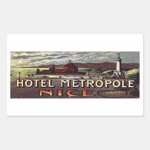 ホテルMetropole (ニースフランス) 長方形シール