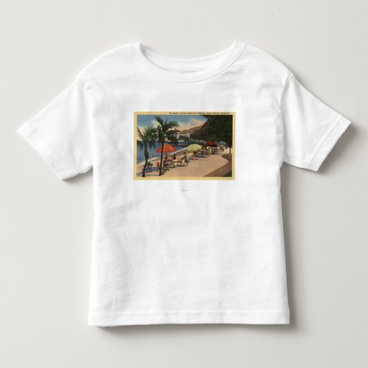 ホテルSt.キャサリンの前のビーチの眺め トドラーTシャツ (正面)