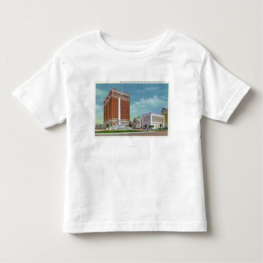 ホテルStatlerおよびNYの州のオフィスBldg トドラーTシャツ (正面)