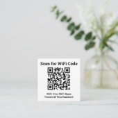 ホテルWifi詳細プラスQRコードプラスアドレス コーリングカード (スタンド正面)