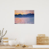 ホドラー – ジュネーブ湖、モンブラン、モーニングライト1... ポスター (キッチン)