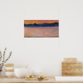 ホドラー – ジュネーブ湖,モンブラン,朝1918 ポスター (キッチン)