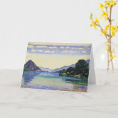 ホドラー – 有名なレスシグの絵画トゥン湖 カード (黄色い花)