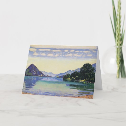 ホドラー – 有名なレスシグの絵画トゥン湖 カード (正面)