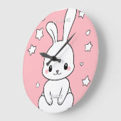 ホニー・バニー ラージ壁時計 (傾斜)