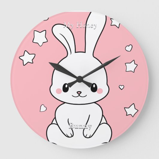 ホニー・バニー ラージ壁時計 (正面)