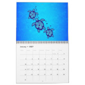 ホヌシーウミガメ カレンダー (1月 2027)