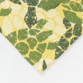 ホヌシーカメハワイアンアロハオリーブ フリースブランケット (角)