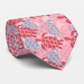 ホヌシーカメハワイアンアロハバラ ネクタイ (ロール)