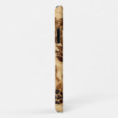 ホヌシーカメハワイアンアロハフェイクコーウッド Case-Mate iPhoneケース (裏面/右)