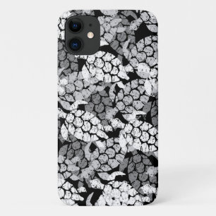 ホヌシーカメハワイアンアロハブラック iPhone 11 ケース