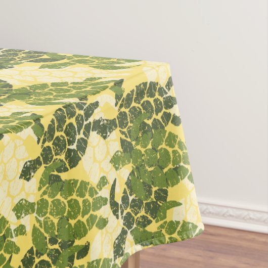 ホヌシーカメハワイアンタパオリーブ テーブルクロス (インサイチュ)