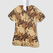 ホヌシーカメハワイアンフェイクウッドアロハシャツ オーナメント (正面)