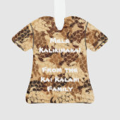 ホヌシーカメハワイアンフェイクウッドアロハシャツ オーナメント (裏面)