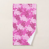 ホヌシータートルハワイアンコーディネイトピンク バスタオルセット (ハンドタオル)