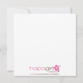 ホヌスワーズベビーシャワーまたは誕生日招待状 招待状 (裏面)